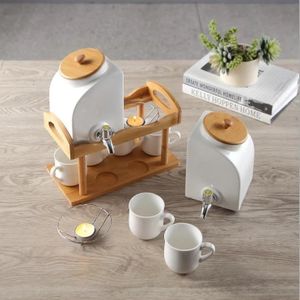 Coffee Set of 11Pcs ,Tea/Coffee Cups, Rack And Dispensers