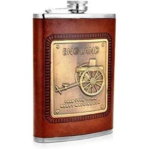 Whiskey Hip Flask Stainless Steel - Orange