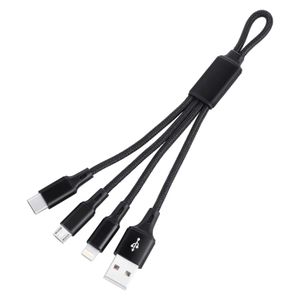 3in1 MicroUSB/Type C Cable, 3 in 1 Short Multi USB Charging Cable