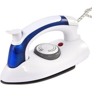 Nonstick Foldable Travel Steam Portable Iron - White, Blue