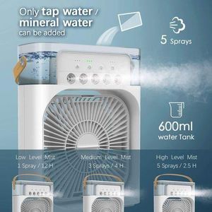 Portable Fan Air Conditioners USB Electric Fan LED Night Light Water Mist Fun 3 In 1 Air Humidifier