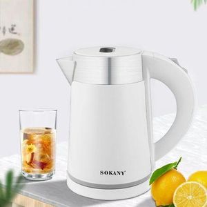 Sokany Electric Water Kettle1L Fast Heating Stainless Steel Water Boiler- White.