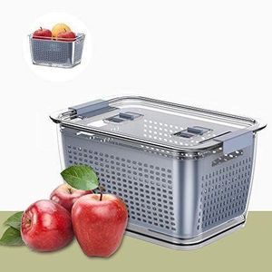 2.72L Refrigerator Organizer Bin Storage Container For Fruits Vegetables- Multi-colours.