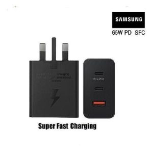 Samsung Original 65W Twin Pd,USB Phone Charger With C To C Cable, - Black