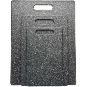 3 PCS Chopping Board Set Nonslip Meat Cutting Block Plastic Chopping Board For kitchen With Easy Grip Handle Dishwasher Safe Juice Groove Design for Meat Fruit Vegetable Food - Multicolor