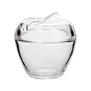 Glass Sugar Bowl Dish - Colorless .