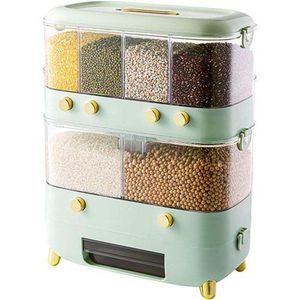 Multi-Grid Dry Food and Grain Dispenser - Multicolor