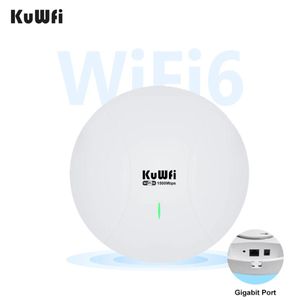 Kuwfi WiFi 6 Ceiling Access Point 1500Mbps Dual Band Gigabit Indoor AP