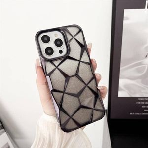 Universal Luxury 3D Diamond Transparent Phone Case For IPhone 11 11 Pro 11 Pro Max Soft Silicone Shockproof Bumper Cover Black