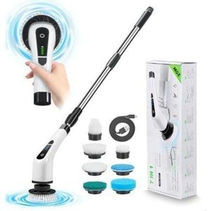 7-in-1 rechargeable electric spin scrubber
