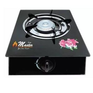 Digiwave Single Burne rAutomatic Ignition Tempered Glass Work Desk Top Gas Stove Cooker Hot Plate-Black