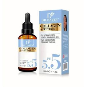 DR.DAVEY COLLAGEN + Peptide Face Serum PH5.5. Moisturizes Plumps, Lifts, Smooths Wrinkles, Fine Lines, Tightens, Evens the skin tone, Improve Elasticity, & Repairs