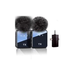  F112,F115 3 In 1 Wireless Microphone For Android Wireless Lavalier Microphone Noise Canceling Lapel Mic For Interview Video Podcast