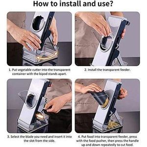 Versatile Upright Vegetable Slicer and Mandoline Chopper 