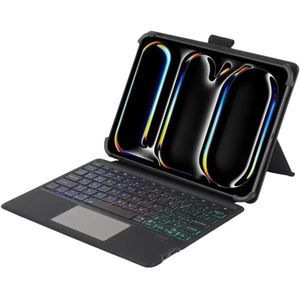Green Lion Universal Smart Keyboard Case compatible with tablets 9-11 inches, 300 million clicks, RGB Backlights, Arabic & English - Black