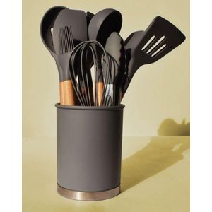 Non-Stick Silicone Utensil Kitchen Set-Black