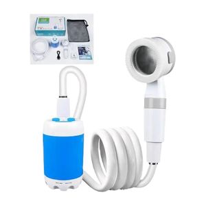 Rechargeable Portable Camping Shower Pump – Outdoor Shower Head Sprayer with 2.2M Hose, 4000mAh Battery, Adjustable Water Flow 