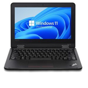 Lenovo Refurbished 11e 11.6" Inch 8GB RAM 4hours 256GB Total Storage (128GB SSD m2 And 128GB Memory Card)-Black