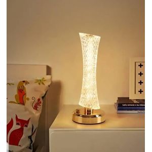 Luxury Crystal Led Table Lamp Adjustable Brightness 3 Modes Color-changing Touch Control Desk Light With Base USB Rechargeable For Home Bedroom Office Party Dinner Decor