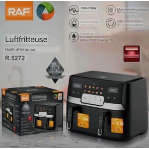 RAF Double air fryer. Multicolor. Black
