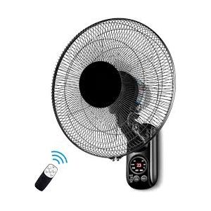 Digiwave 16" Wall Quiet Fan With Remote 45W 5 Blade Wing Black 