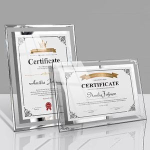 Pack of 2 Modern Desktop A4 Certificate Holder and Document Frame Set