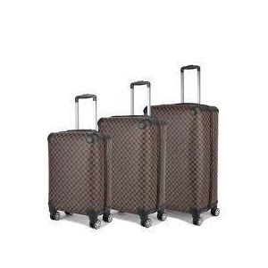 3 Piece Of Monogram Canvas Travel Rolling Luggage Suitcase Bags-Multicolor