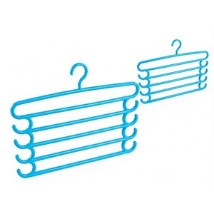 2PCS of  Multi-Layer Space Saving Clothes Hangers-multicolor