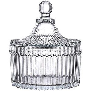 Glass Sugar Spices Cookies Bowl For Storage-Transparent