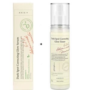 AXIS-Y Dark Spot Correcting Glow Toner with Niacinamide & Glutathione + Dark Spot Correcting Glow Serum. Tones, Brightens, Removes Dark Spots, Hyperpigmentation, Wrinkles, Acne, Marks, Clarifies, Evens the skin tone, Keep the skin Glowing, Clear & Radiant