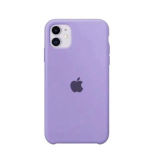 Silicon Pure Purple Silicone Phone Case Cover For iPhone 11