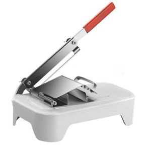 French Fry Commercial Grade Potato Shredder Chip Slicer Manual Cutting Machine Adjustable Great for Fruit & Vegetables Multi-Function Wavy Chopper Blade Frozen Meat Slicer Bone Cutter Manual Ribs Chopper For Fish Chicken  Home Cooking