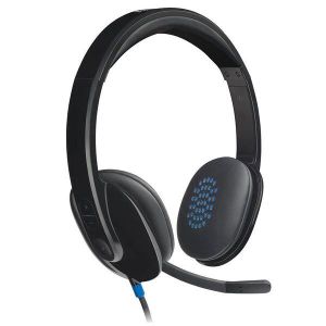 Logitech H540 USB Computer Headset - High-Fidelity Audio & Comfortable Design - Black