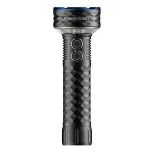 Powerology  Rechargeable LED Flashlight & Work Light with Laser Pointer,12h Working Time, 4000mAh Battery, IPX4 Waterproof & IK07 Impact Resistant, Handheld Flashlights for Camping, Outdoor