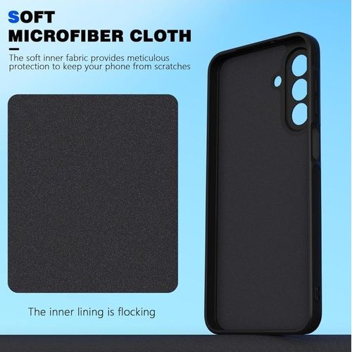 product_image_name-Samsung-Galaxy A17 Silcone Case with Free Tempered glasss Protector, Flexible Soft Silicone Anti-Scratch Shockproof Phone Cover-3