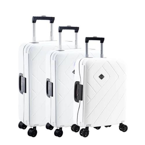 product_image_name-Generic-3 Piece Of 20/24/28 inch PP Suitcases Wheel Rolling Luggage Spinner password Travel Bag Cabin Trolley Unbreakable Luggage Fashion Bags- Multicolor-2