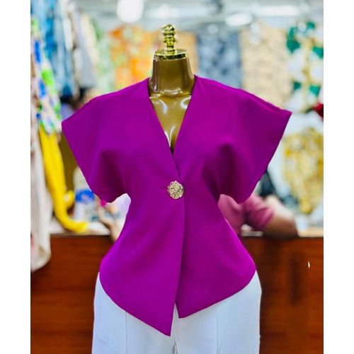 product_image_name-Generic Xim-Ladies Beautiful Top- Purple,Green , Yellow -1