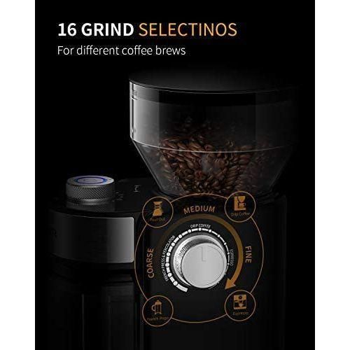 product_image_name-Generic-Electric Coffee Grinder 2.0, Adjustable Burr Mill with 16 Precise Grind Setting for 2-14 Cup, Black-2