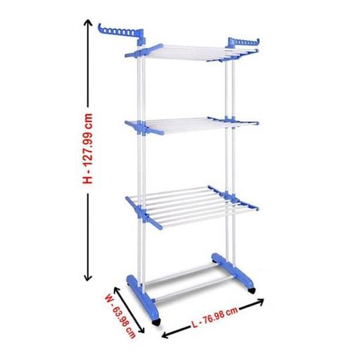 Shop Foldable 3 Layer Clothes Hanger Dryer Stand Rack Indoor