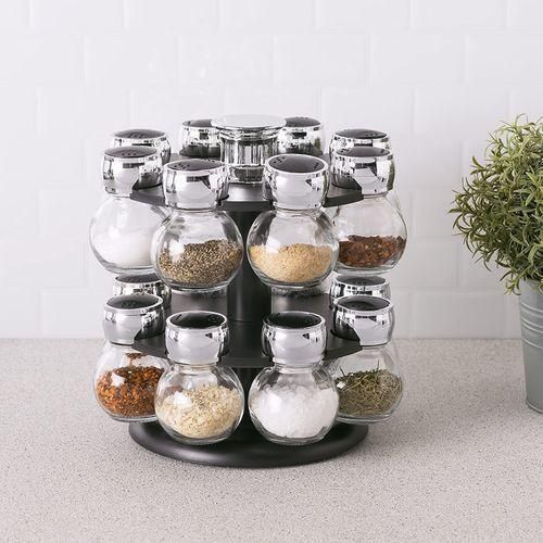 product_image_name-Generic-16pc Revolving Jar Kitchen Herbs & Spice Rack Countertop Storage Organizer-Clear.-3