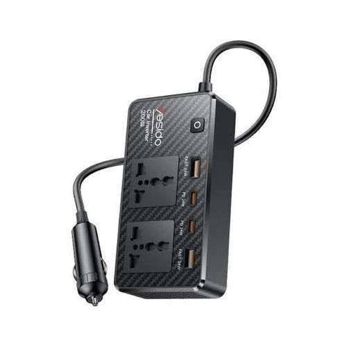 product_image_name-Yesido-CAR INVERTER 200W Vehicle Power Inverter QC3.0+PD Fast Charging-1