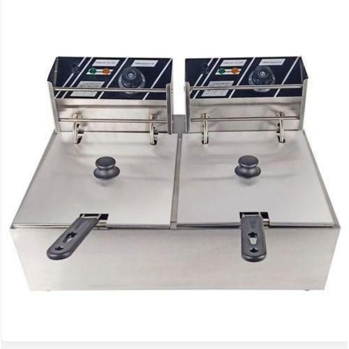 product_image_name-Generic-12Liters Double Blow Stainless Deep Fryer, Silver-1