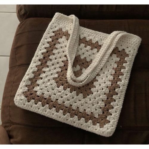 product_image_name-priMa cRochets-Chic Granny Square Crochet Tote Bag – Cream & Cocoa-4