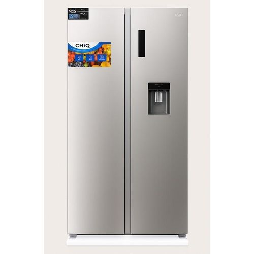 product_image_name-Chiq-800L side-by-side Nofrost Big size Refrigerator Silver -1