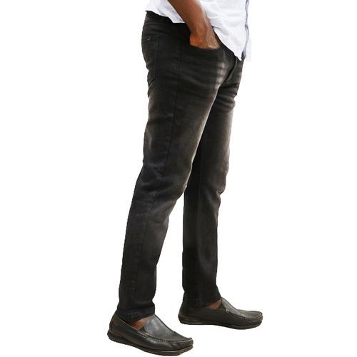 Slim-fit faded black jeans