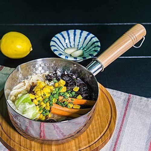 product_image_name-Generic-26cm Stainless Steel Wok Pot Milk Saucepan With Wooden Handle, Silver.-3