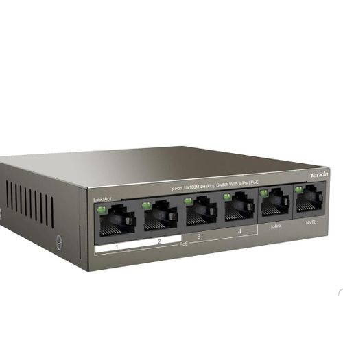 product_image_name-tenda-TEF1106P-4-63W 4 Port POE Desktop switch-black-1