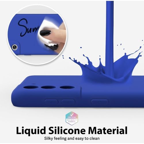 product_image_name-Samsung-Galaxy S21 5G/4G Soft Rubber Liquid Silicone Case Cover Blue-3