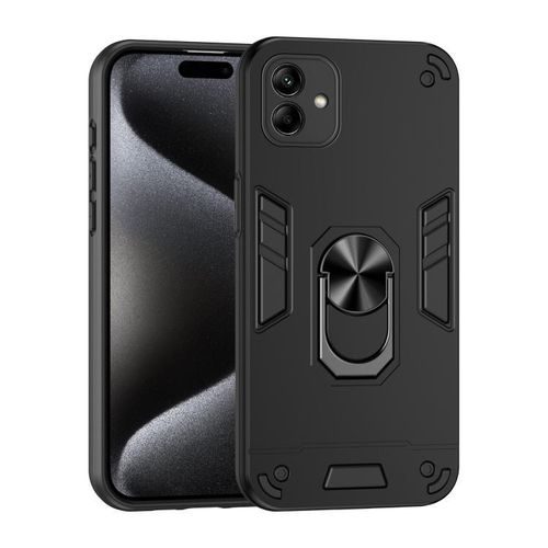 product_image_name-Generic-Samsung Galaxy A05 Rotating Ring Holder & Kickstand in-Built Military Grade Armor Case -Black-1