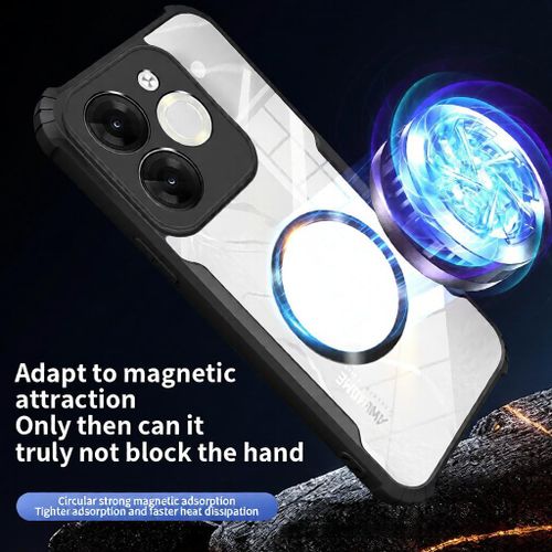 product_image_name-Generic-For itel A70 Magnetic Phone Case Airbag Drop Resistant Acrylic Case-2